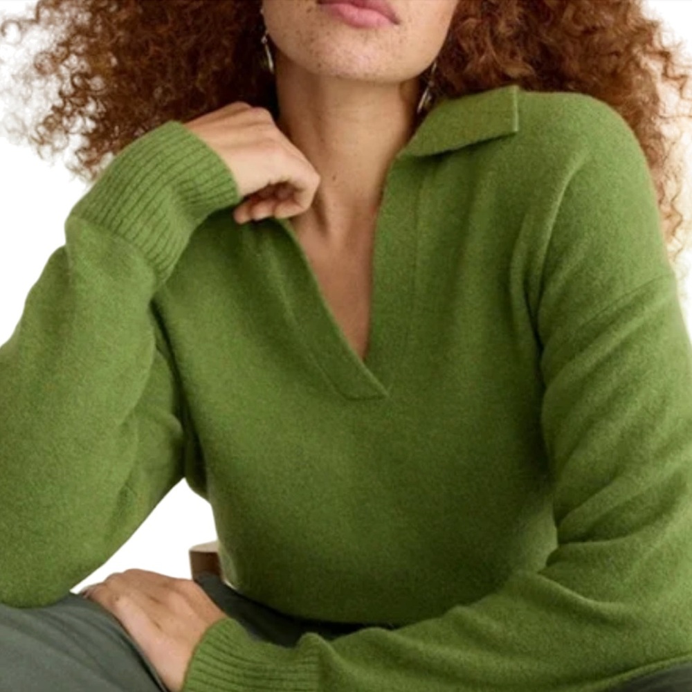 J. Crew Collared V-neck sweater in Supersoft yarn | Size M